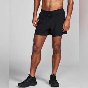 Janji Black Men’s AFO Middle Shorts Athletic Running Summer Workout Hiking Small